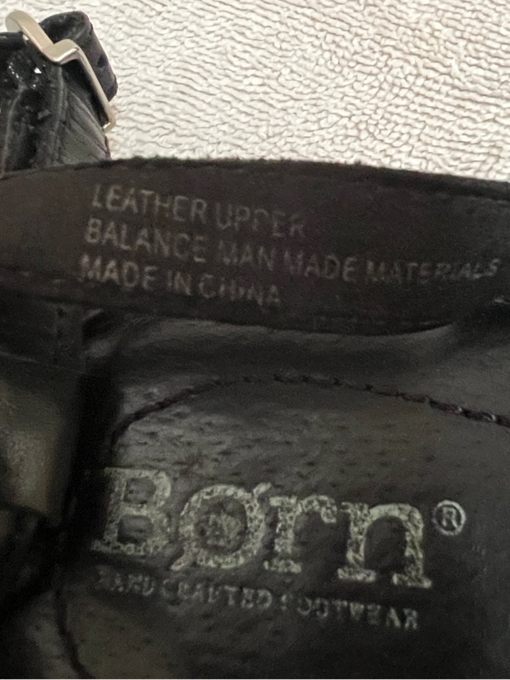 Born “Stephane” Black Leather Ankle-Strap Sandals - Picture 7 of 8
